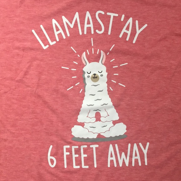 Llama Social Distance Cute Tee! -L - Picture 2 of 4